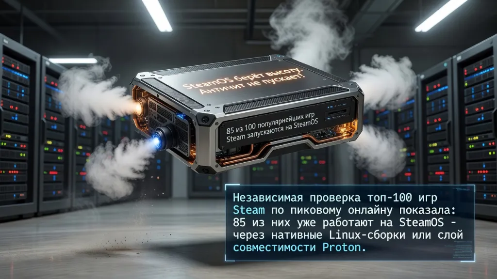 SteamOS берёт высоту. Античит не пускает!