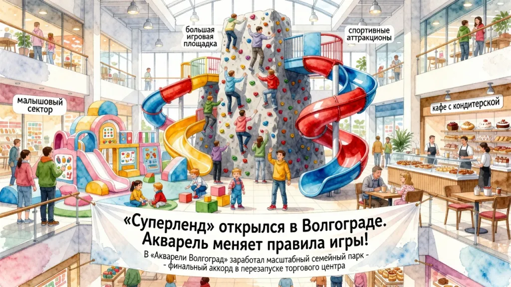 «Суперленд» открылся в Волгограде. Акварель меняет правила игры!